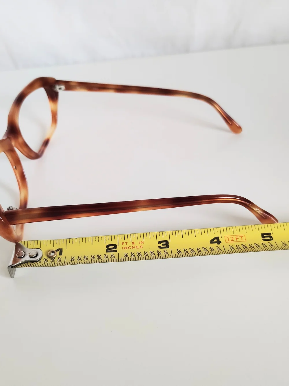 Vintage Binocle Orange Tortoiseshell Acetate Eyeglass Frames Squarish Retro